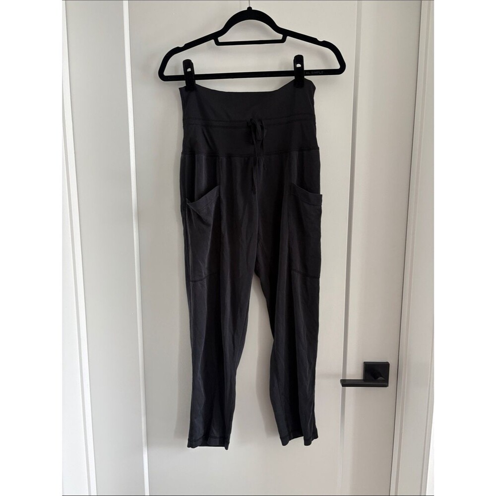 Fabletics Black High-Waist Drawstring Joggers with Pockets